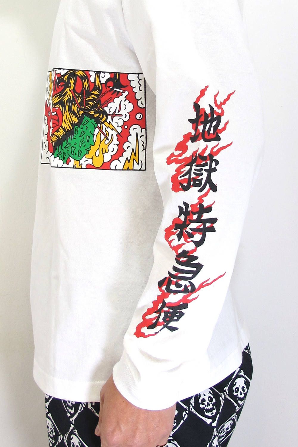 ×DELIVERYHELLS×HQ L/S TEE (WHITE) / ×デリバリーヘルズ×HQ 3コラボレーションロンT