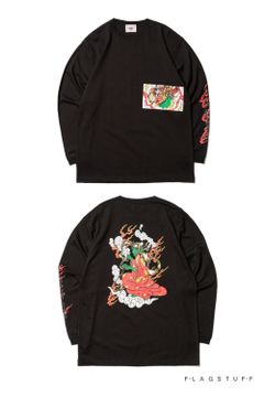 ×DELIVERYHELLS×HQ L/S TEE (BLACK) / ×デリバリーヘルズ×HQ 3コラボレーションロンT