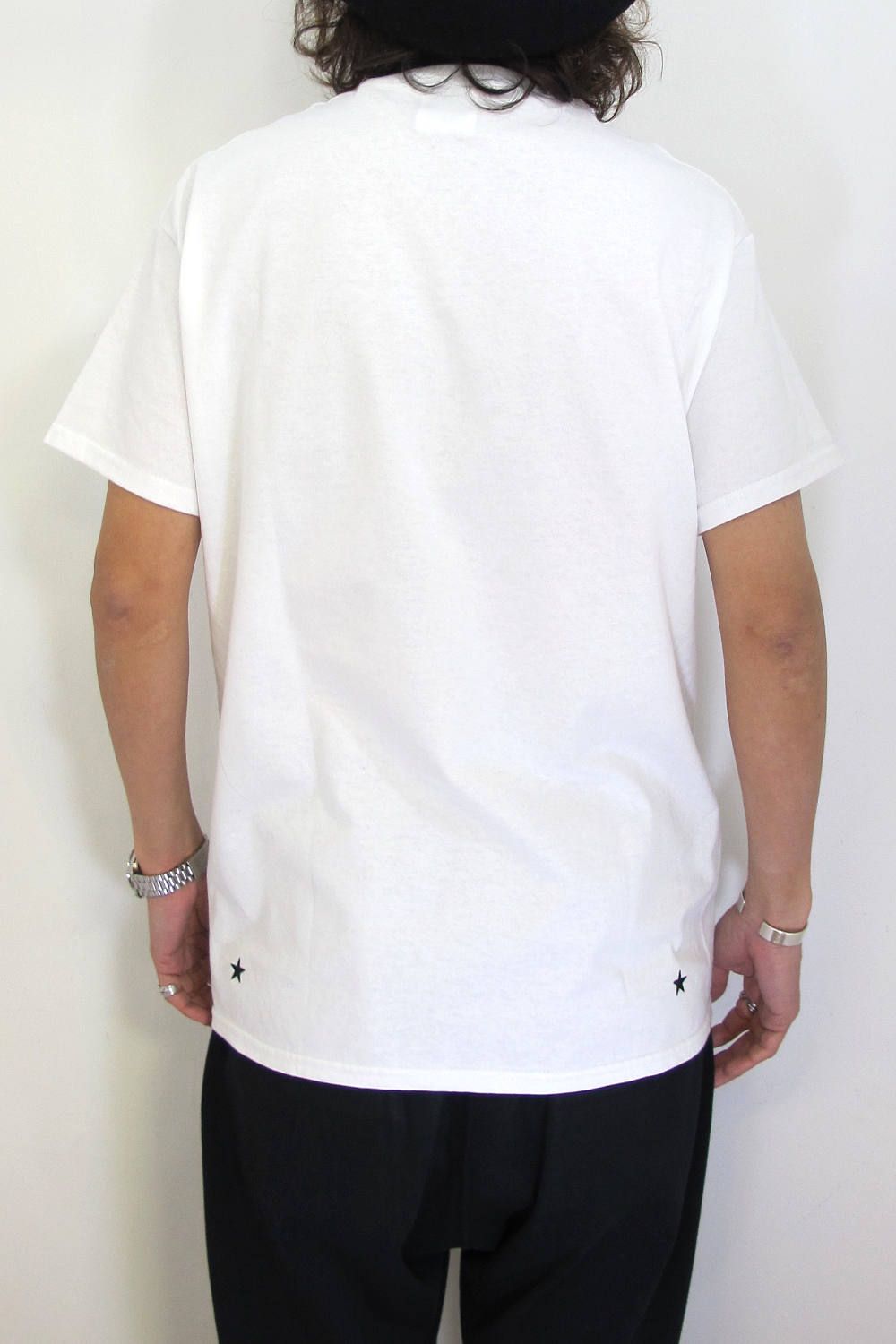 PRINT S/S TEE (COFFEE STAIN) (WHITE) / CAFE&BAR DELIGHT 10周年記念コラボT
