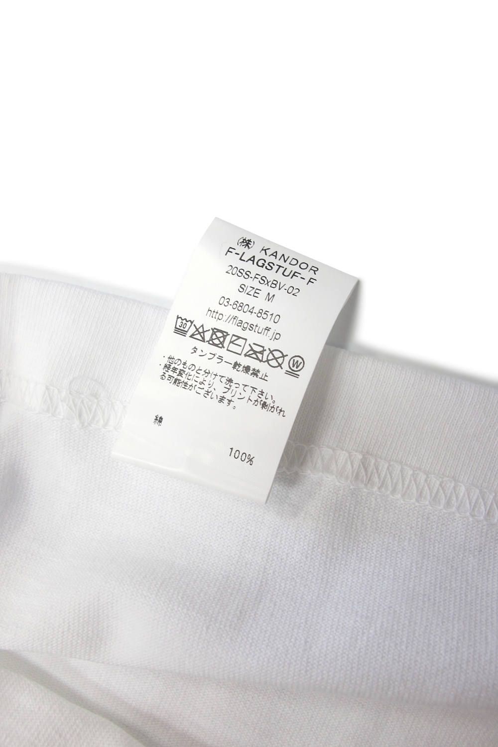 ×F-LAGSTUF-F "LINDA" TEE (WHITE) / ×フラグスタフ コラボレーションT