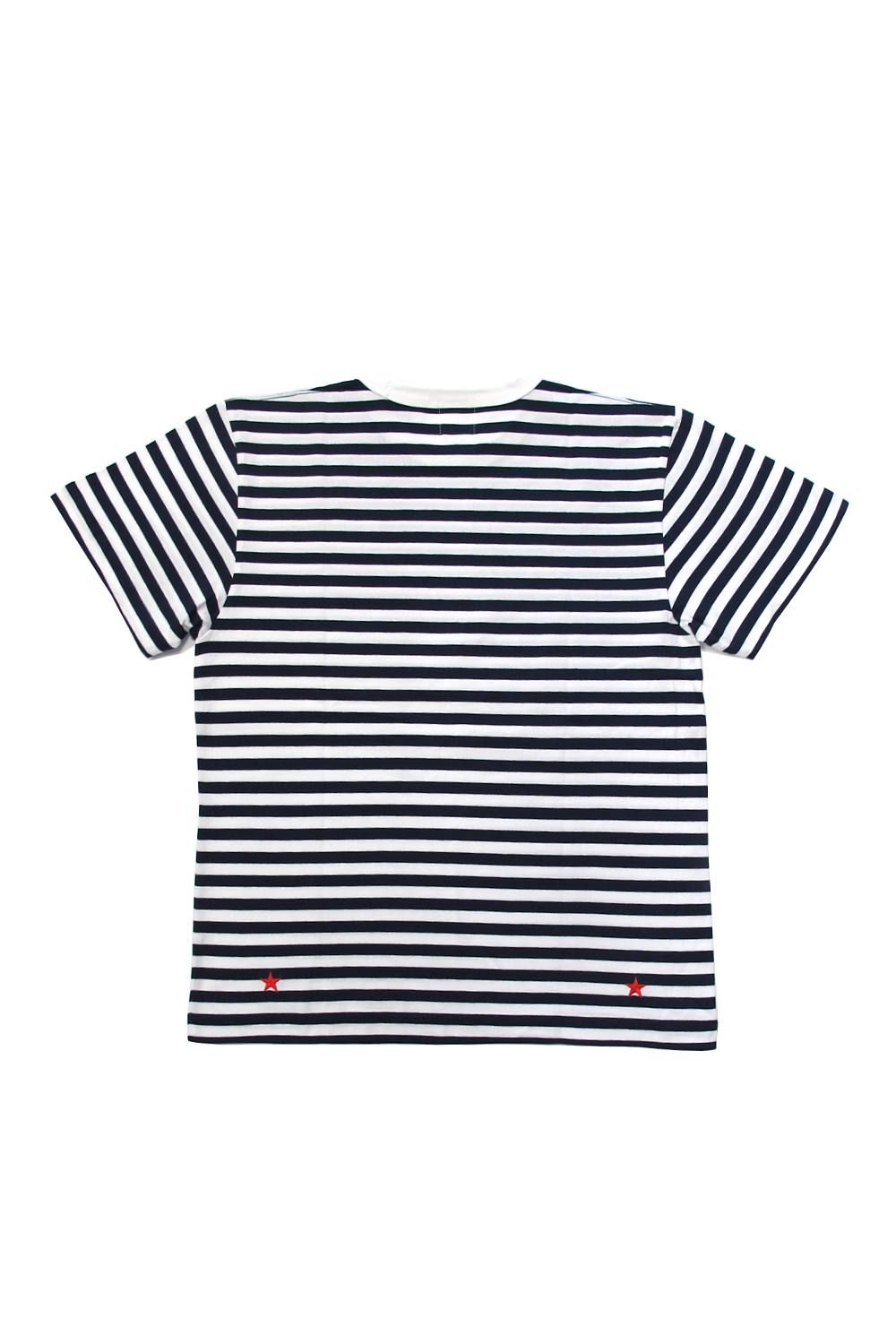 M&M CUSTOM PERFORMANCE - BORDER S/S T-SHIRT (1.2cm PITCH) (NAVY