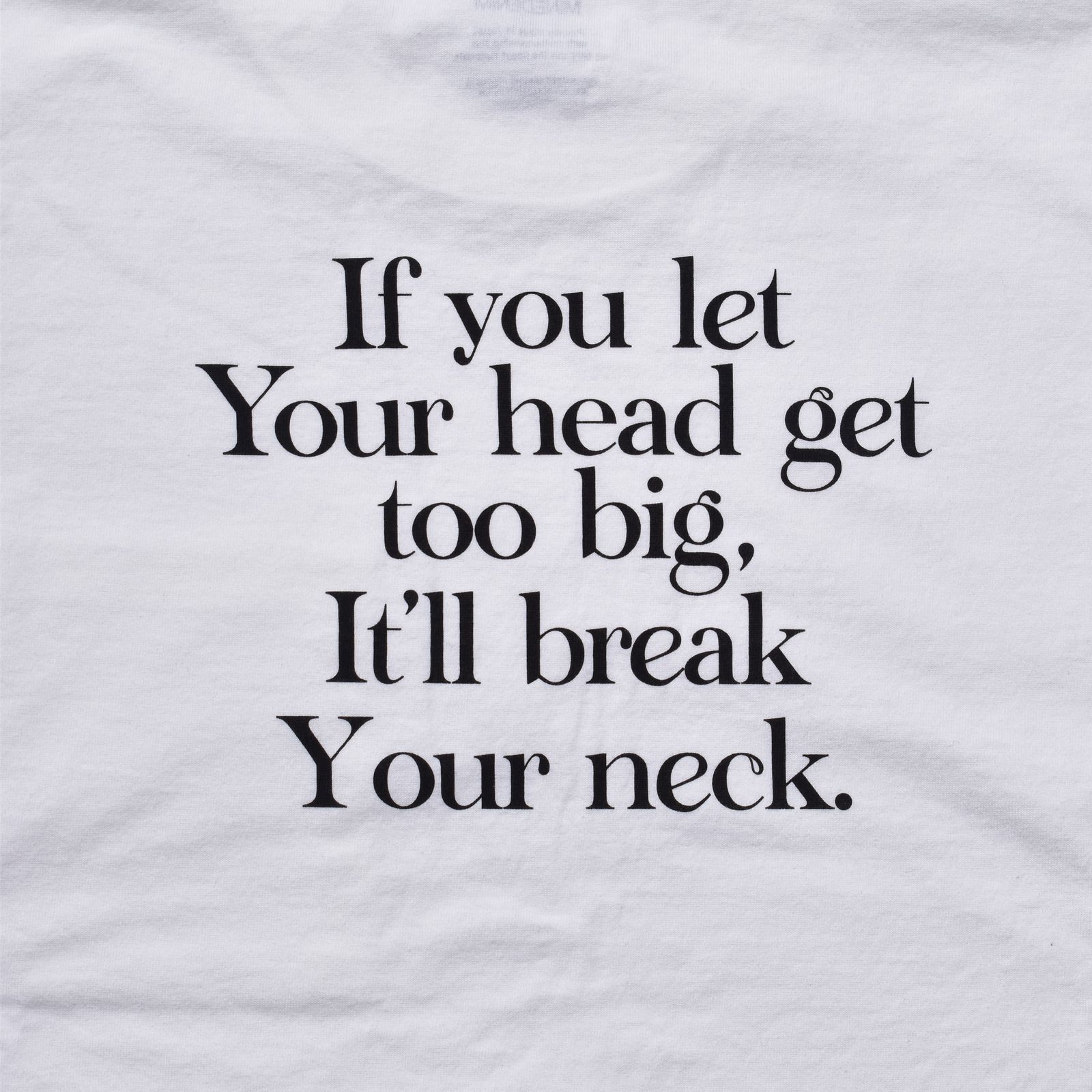 It'll Break Your Neck T-SH (WHT) / オリジナル プリント ポケット Tシャツ
