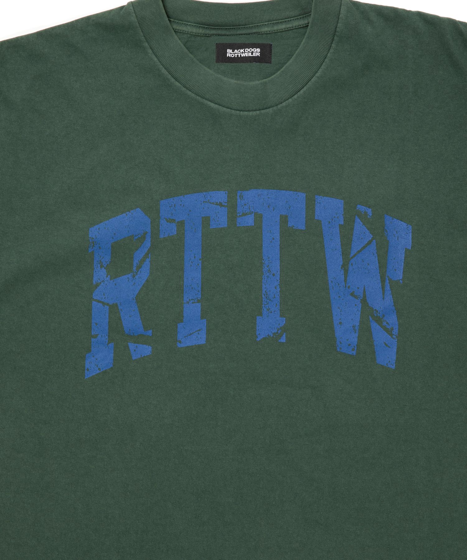 RTTW TEE (GREEN) / カレッジ ロゴ プリント Tシャツ