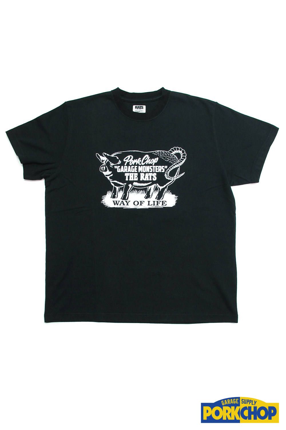 PORKCHOP ポークチョップ TTE BLACK - Tシャツ/カットソー(半袖/袖なし)