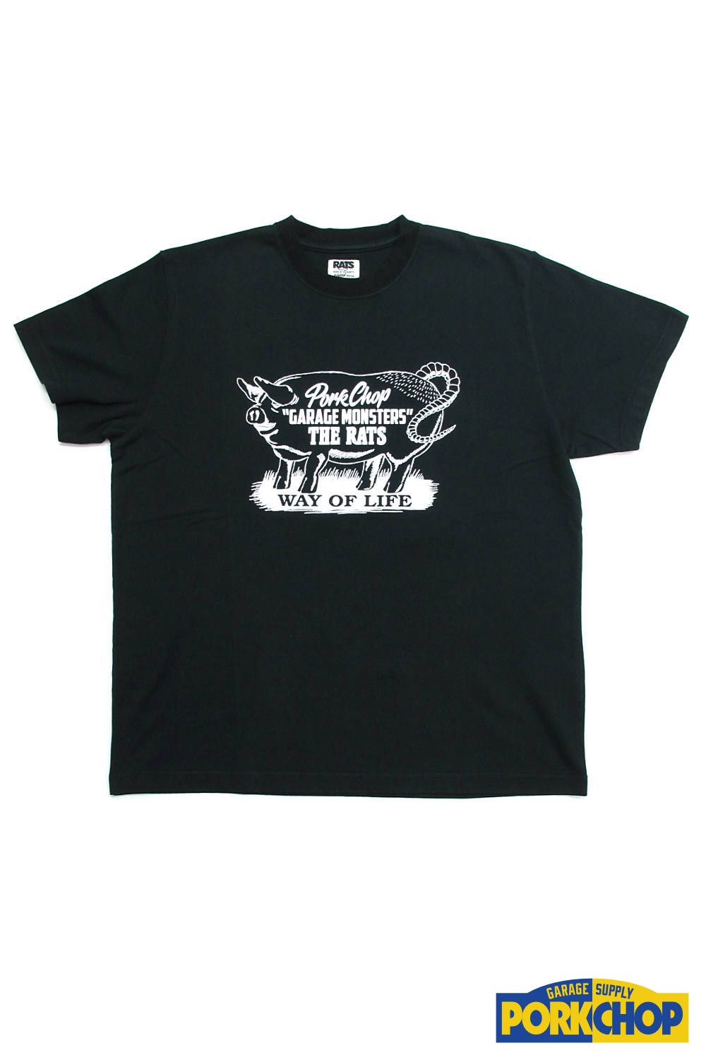 RATS - ×PORK CHOP GARAGE MONSTERS T-SHIRT (WHITE) / ポークチョップ