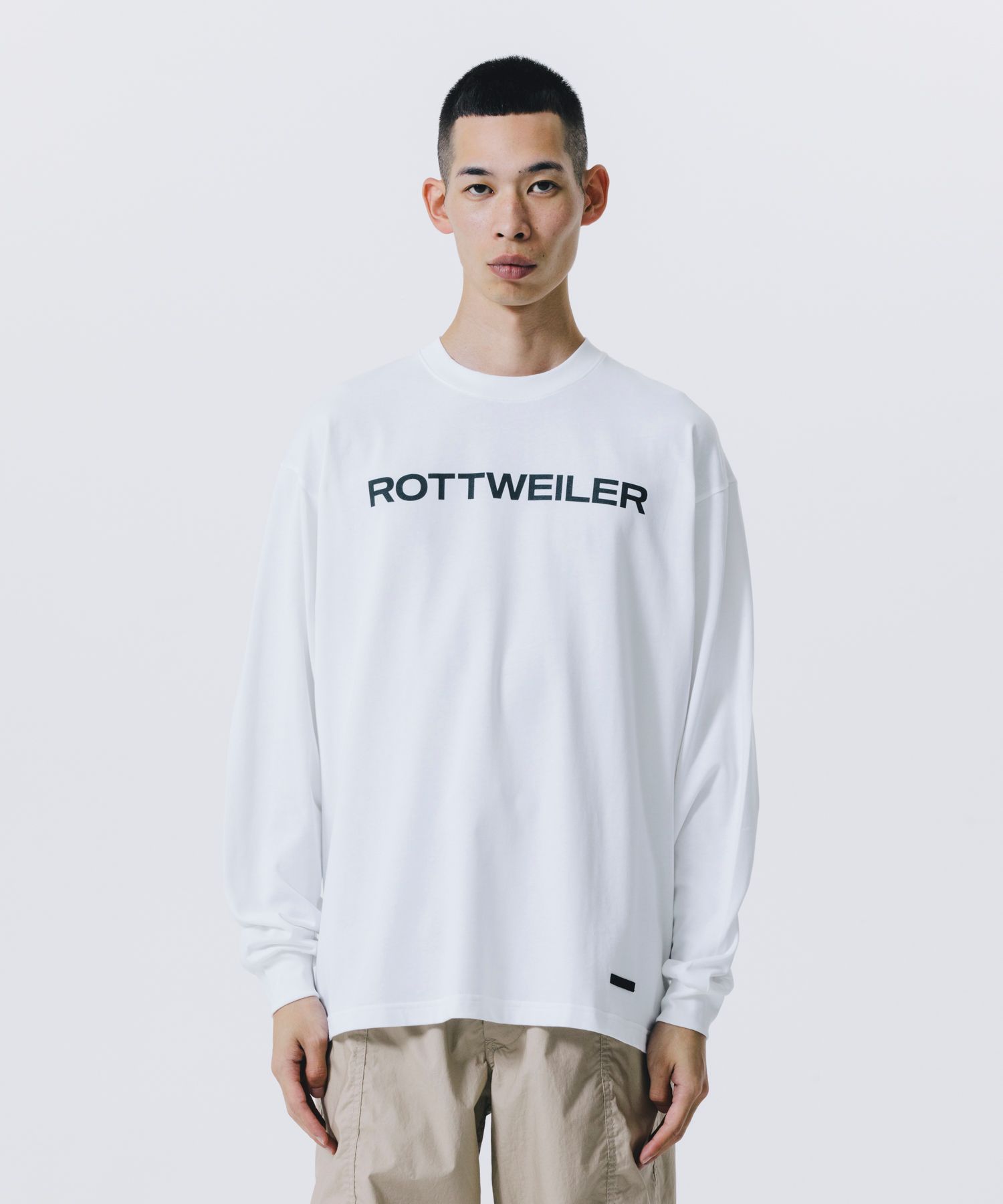 ROTTWEILER - R9 LOGO LS TEE (WHITE) / オリジナル Tシャツ