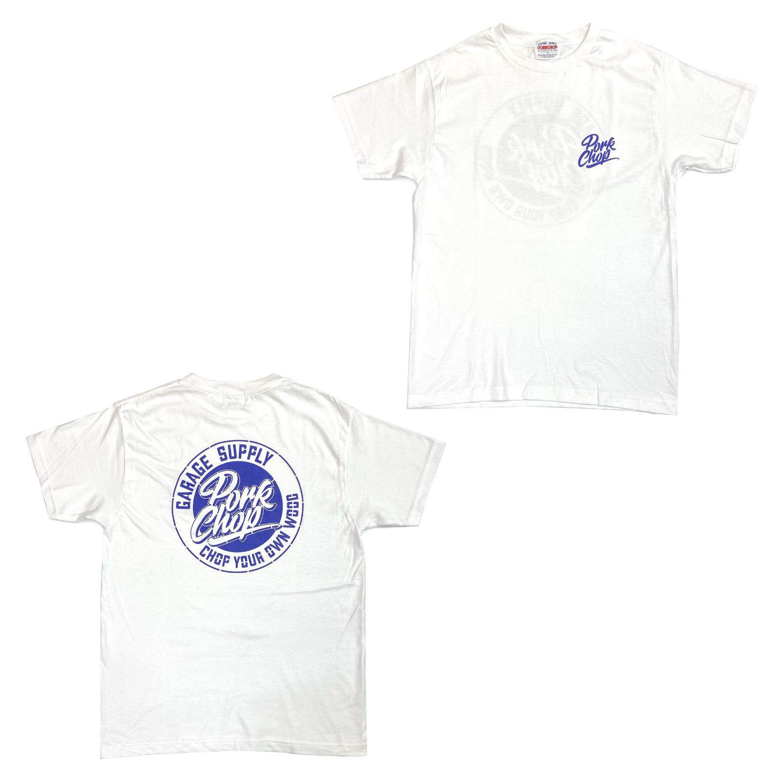 PORKCHOP - STENCIL CS TEE (WHITE) / ステンシル サークルスクリプト