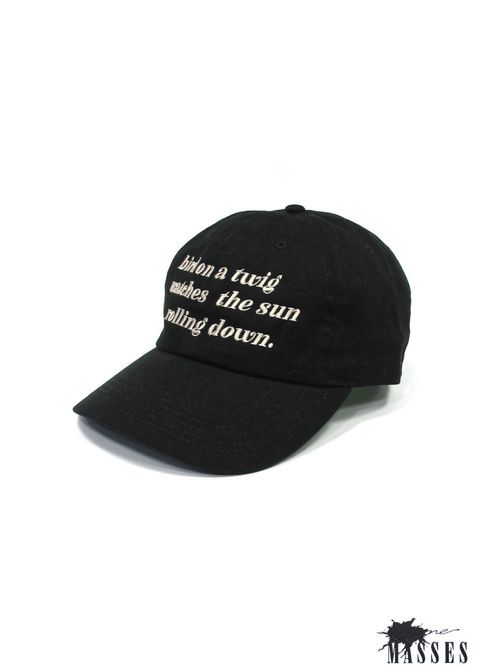 COTTON CAP (×MASSES) (BLACK) / マシス コラボレーション キャップ