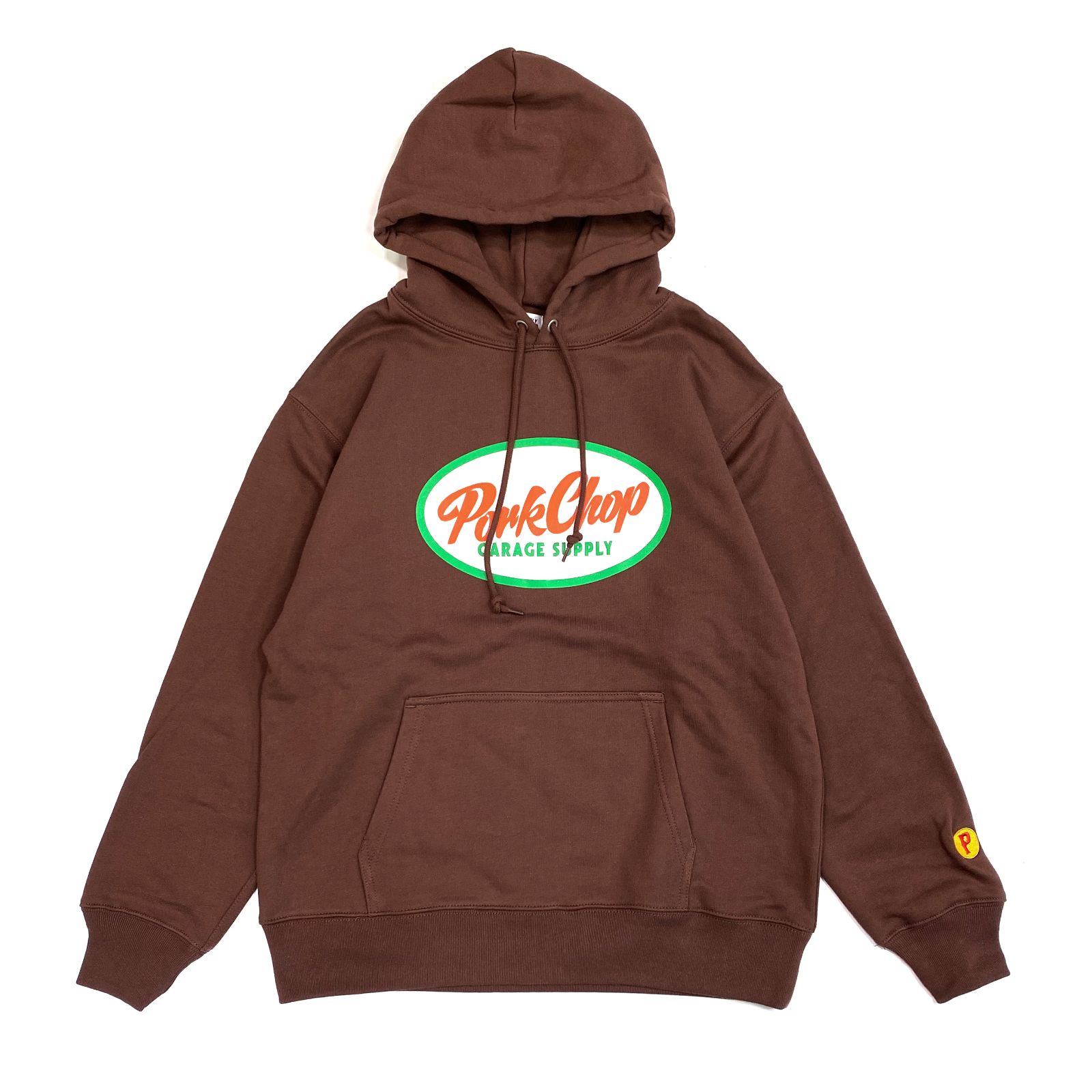 PORKCHOP - 2nd OVAL HOODIE (BROWN) / 2nd オーバルロゴ スウェット 