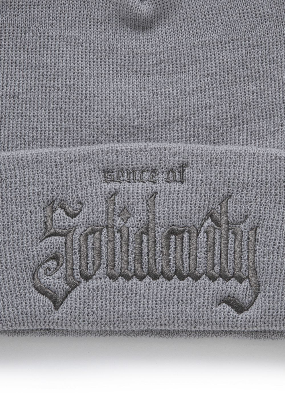 RATS - KNIT CAP SOLIDARITY (L.GRAY) / ロゴ刺繍 ニットキャップ