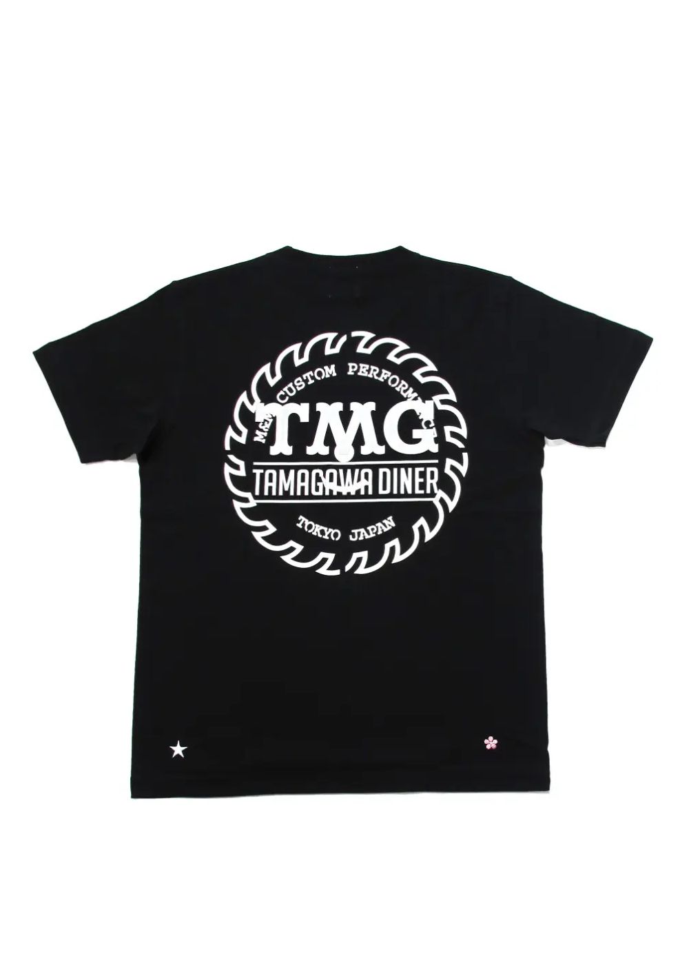 PRINT S/S TEE (BLACK) / ×TAMAGAWA DINER コラボT