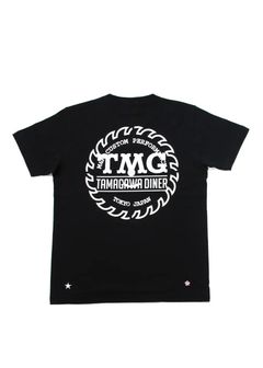PRINT S/S TEE (BLACK) / ×TAMAGAWA DINER コラボT