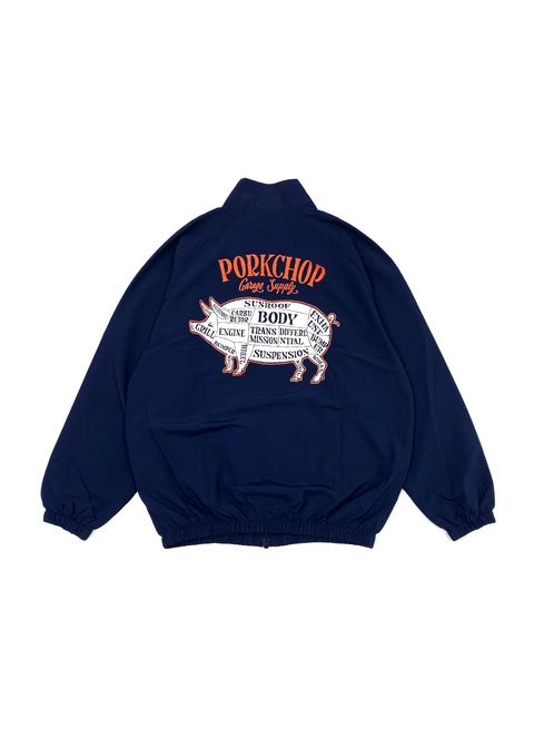 PORK BACK NYLON JKT (NAVY) / ポークバック ナイロン トラック ジャケット