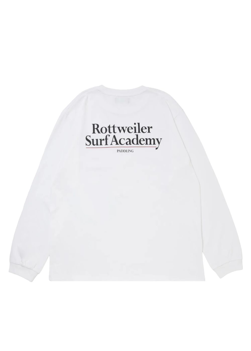 R9 SURF ACADEMY LS TEE (WHITE) /  オリジナル ロゴプリント ロングスリーブ Tシャツ