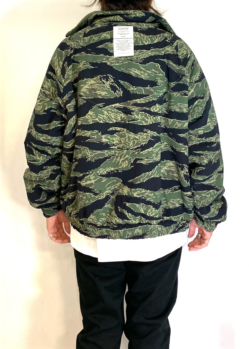 【ラスト1点】REVERSIBLE FLEECE JACKET (OLIVE×TIGER CAMO) / リバーシブル フリース ジャケット