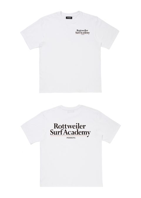 R9 SURF ACADEMY SS TEE (WHITE) /  オリジナル ロゴプリント Tシャツ