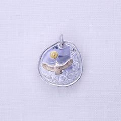 KARAKUSA Top LL with K10 Mini Eagle / Gold Point S (SILVER) / 24金Sポイント&10金ミニイーグル特大唐草メタルトップ