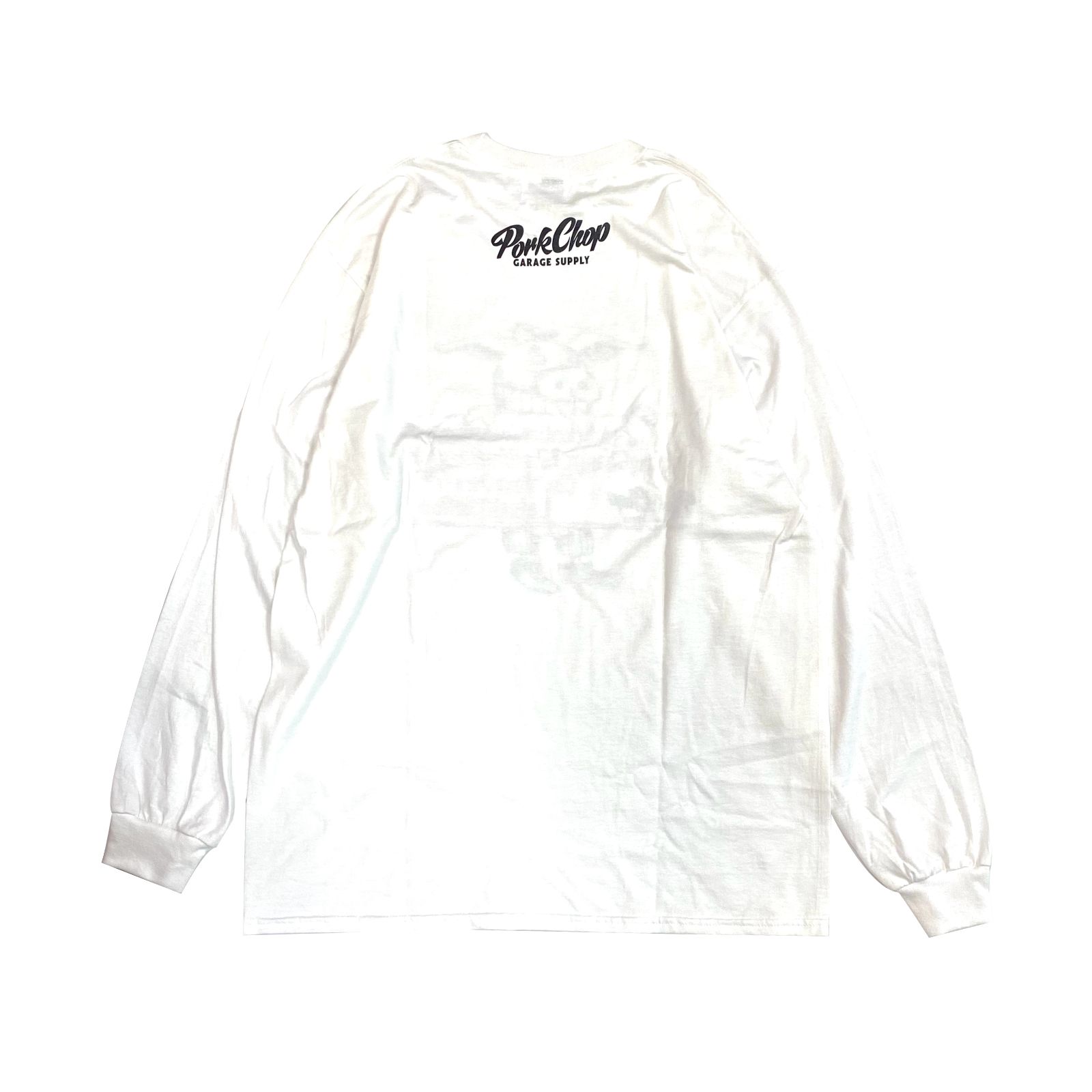 PORKCHOP GARAGE SUPPLY - SLOGAN L/S TEE (WHITE) / スローガン