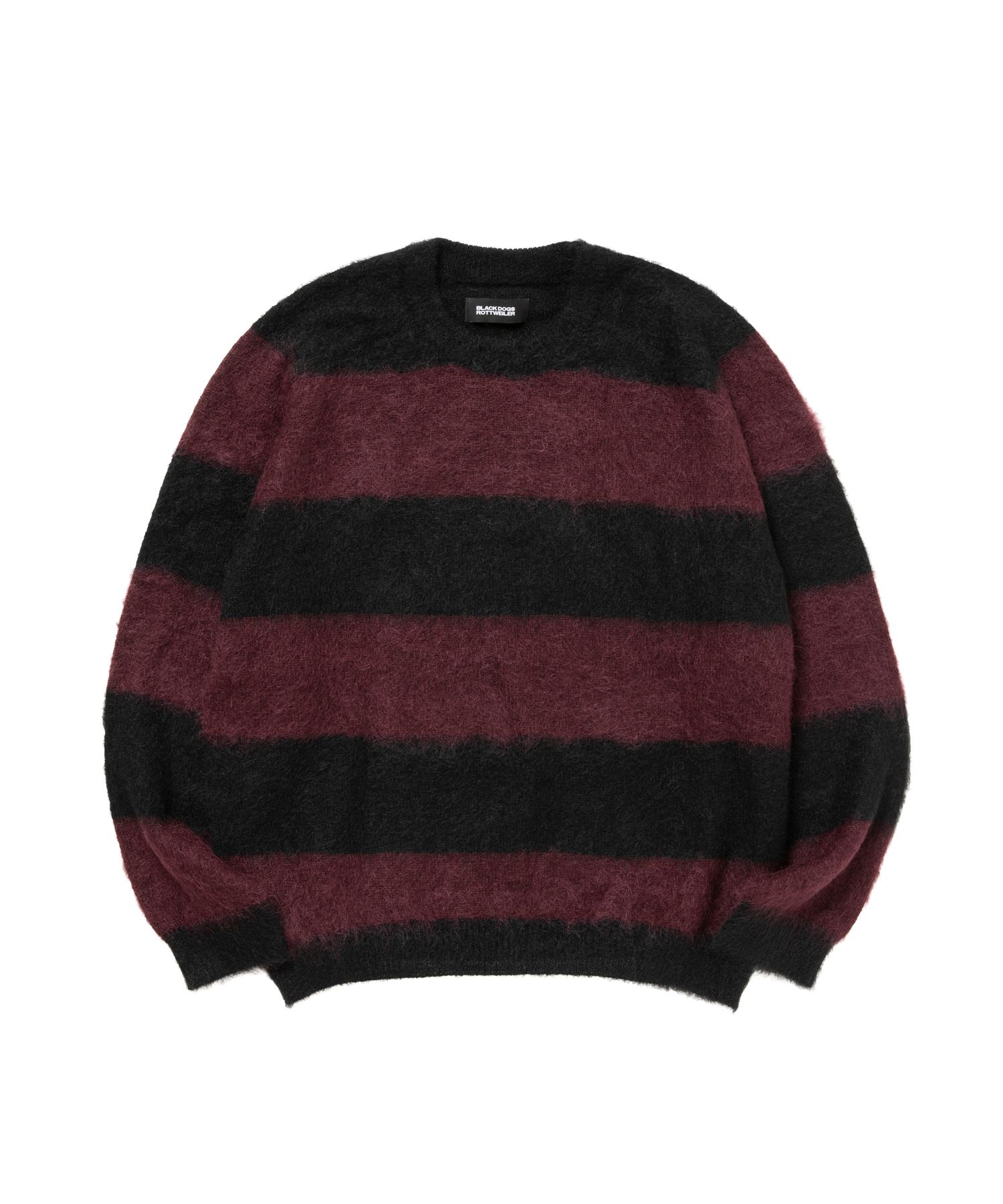 BORDER KNIT (RED) / ボーダー モヘア ニット