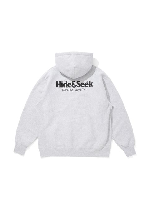 Logo Hooded Sweat Shirt-2 (LIGHT GRAY) / ロゴ スウェット パーカー