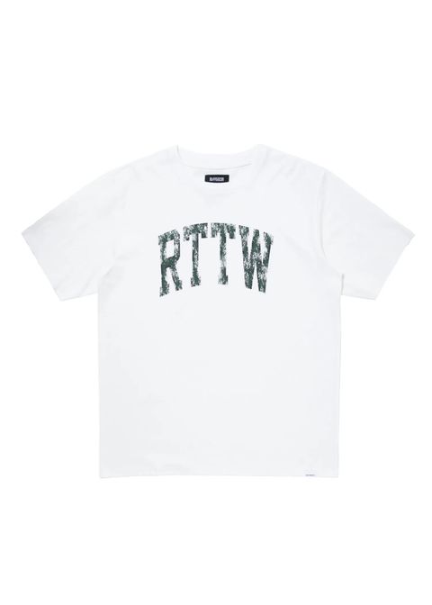 R9 RTTW TEE (WHITE) / カレッジロゴ プリント オリジナル Tシャツ