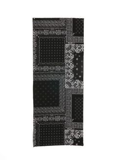 髑髏bandana手拭い (BLACK) / ×横尾忠則 髑髏バンダナ柄 コラボ 手拭い