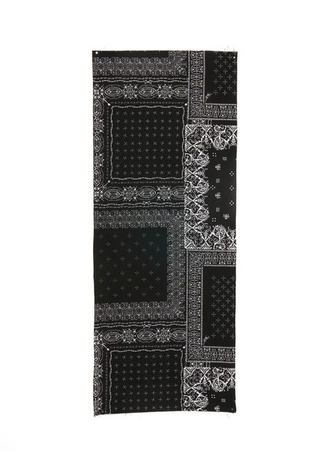 髑髏bandana手拭い (BLACK) / ×横尾忠則 髑髏バンダナ柄 コラボ 手拭い