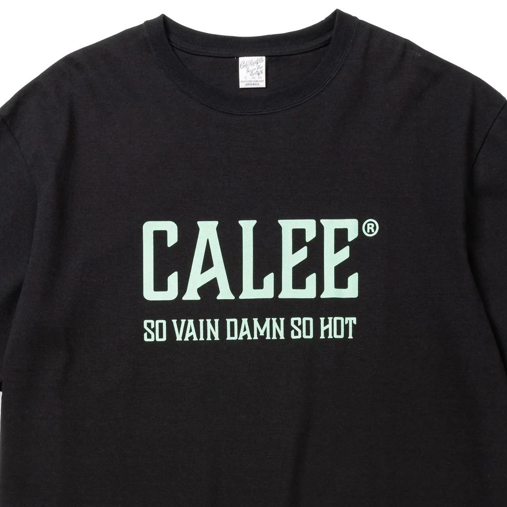 CALEE BINDER NECK CALEE LOGO VINTAGE TEE ＜NATURALLY PAINT