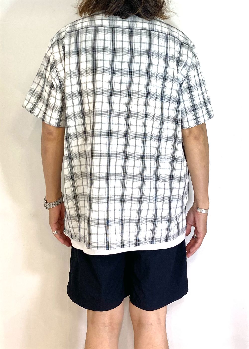【ラスト1点】Check S/S Shirt (WHITE) / チェック シャツ