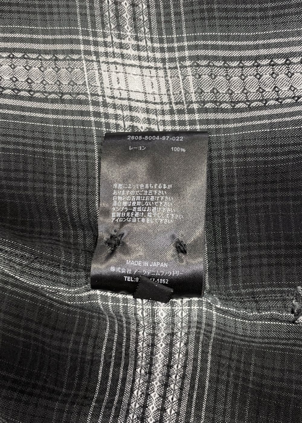 Rayon Dobby Plaid S.S Open Collar SH (BLT) / オンブレチェック オープンカラーシャツ