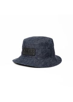 LEATHER WAPPEN DENIM BUCKET HAT (INDIGO BLUE) / レザー ワッペン デニム バケット ハット