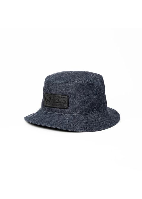 LEATHER WAPPEN DENIM BUCKET HAT (INDIGO BLUE) / レザー ワッペン デニム バケット ハット