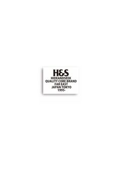 H&S STICKER (M) (WHITE) / ロゴステッカー (Mサイズ)