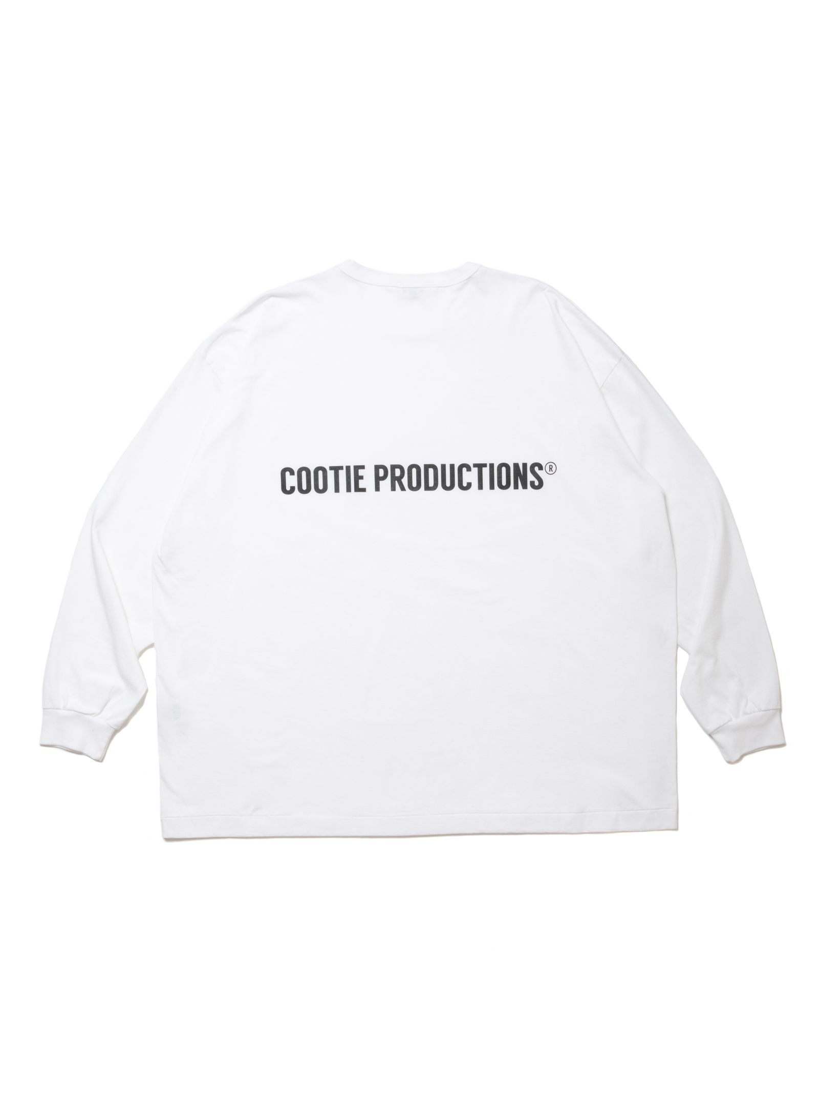 COOTIE PRODUCTIONS - Print Oversized L/S Tee (WHITE) / ロゴ プリント ビッグTシャツ |  LOOPHOLE