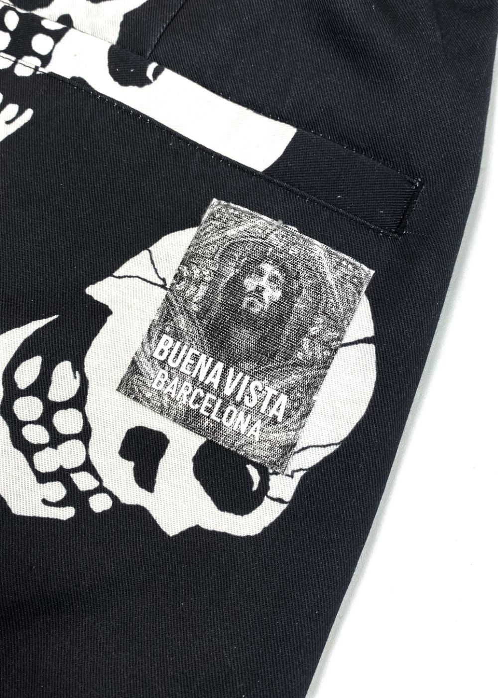 Skull patterned shorts (BLACK) / セットアップ スカル ショーツ