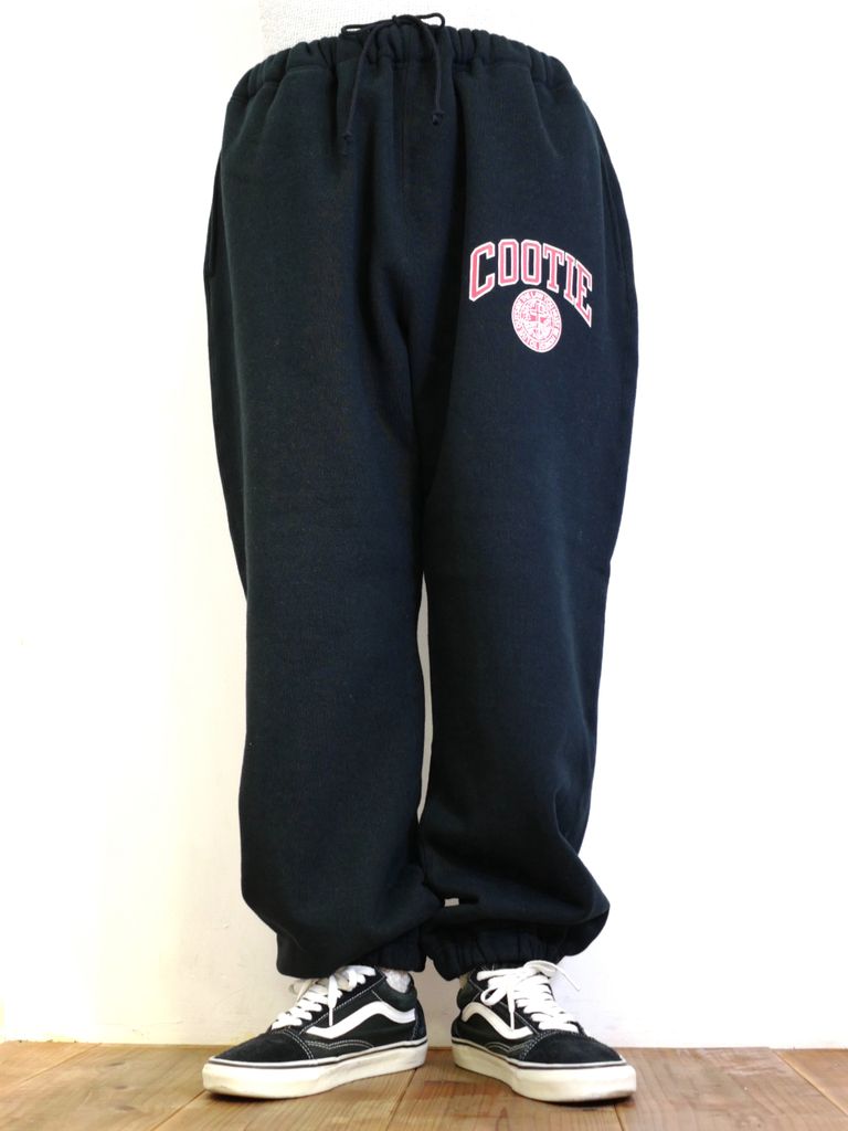 COOTIE PRODUCTIONS Heavy Oz Sweat Easy Pants (COLLEGE) (BLACK) / ヘビー
