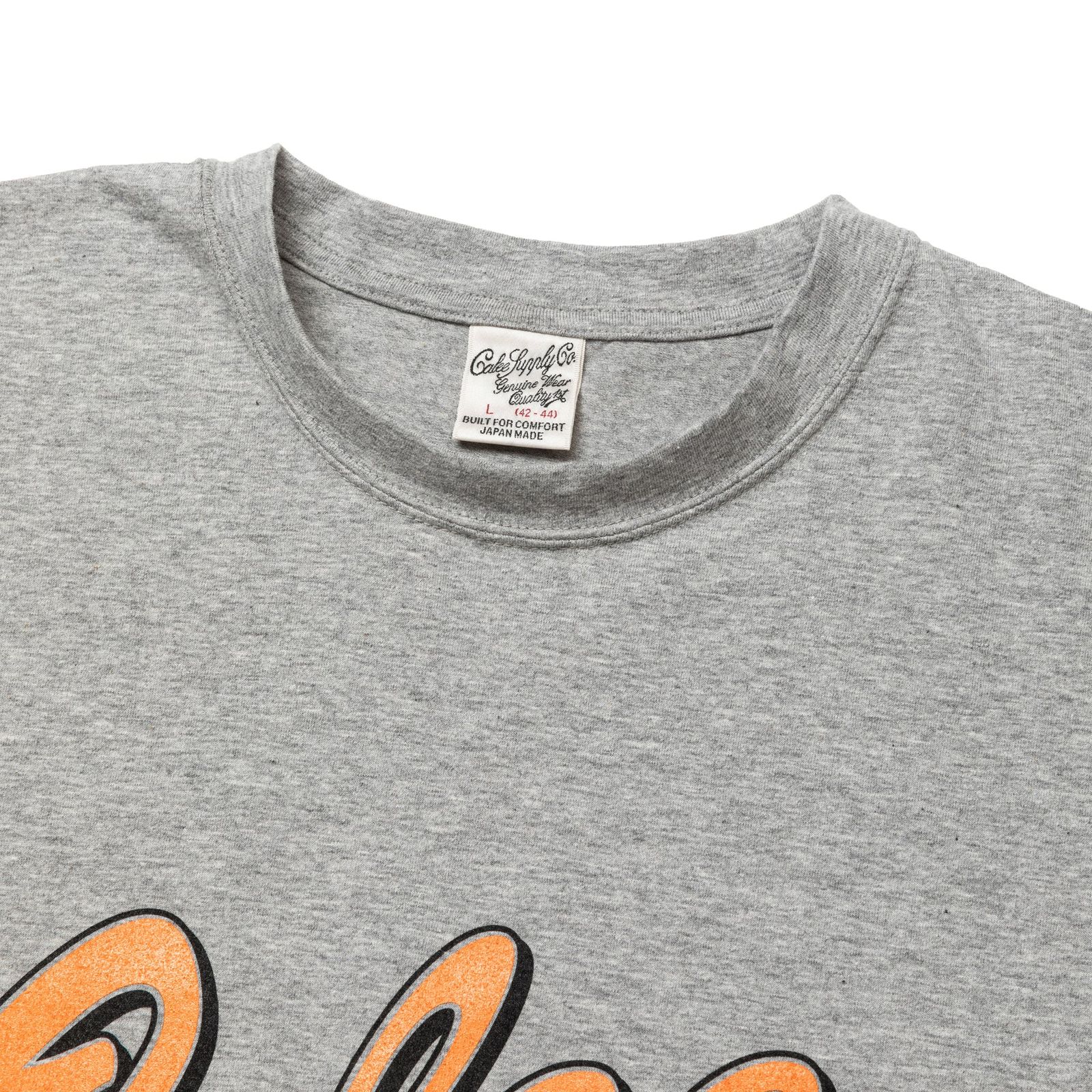 STRETCH CALEE COLLAGE LOGO TEE (MIX GRAY) / カレッジロゴ オリジナル ストレッチ Tシャツ