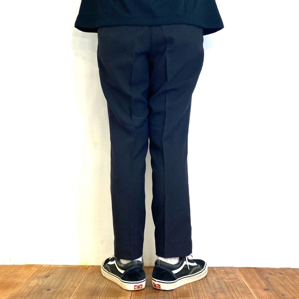 CALEE - VINTAGE TYPE TROPICAL CLOTH SLACKS (BLACK