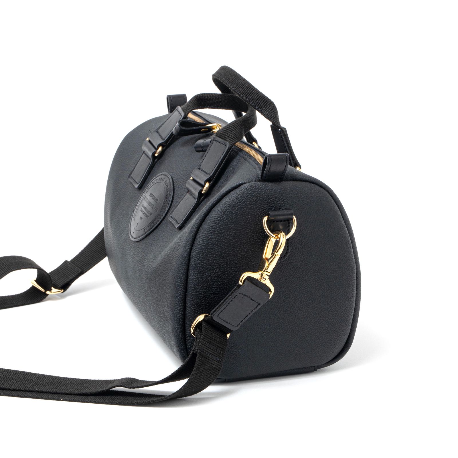 SYNTHETIC LEATHER MINI BOSTON BAG (BLACK) / フェイクレザー ミニ ボストンバッグ