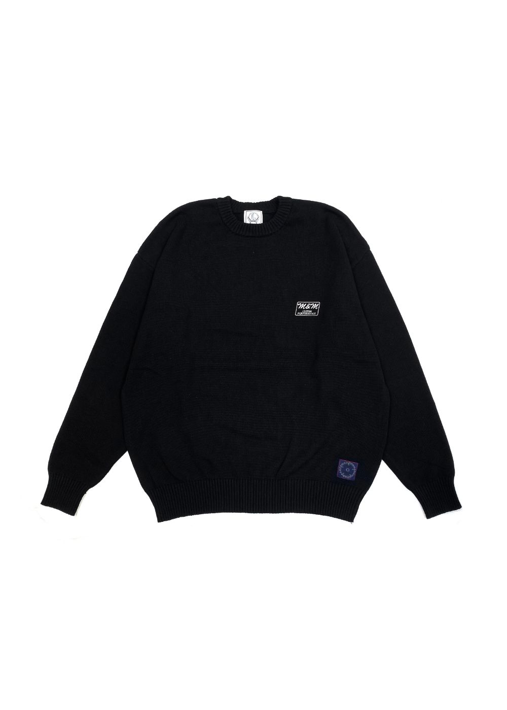 COTTON KNIT SWEATER (BLACK) / コットン ニット セーター