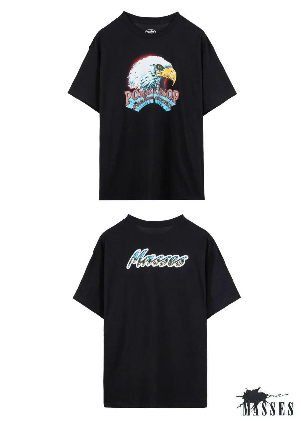 T-SHIRT EAGLE (×MASSES) (BLACK) / マシス コラボレーション Tシャツ