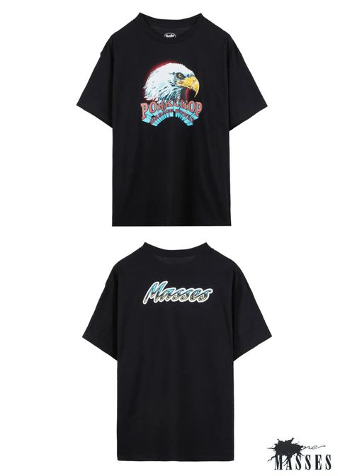 T-SHIRT EAGLE (×MASSES) (BLACK) / マシス コラボレーション Tシャツ