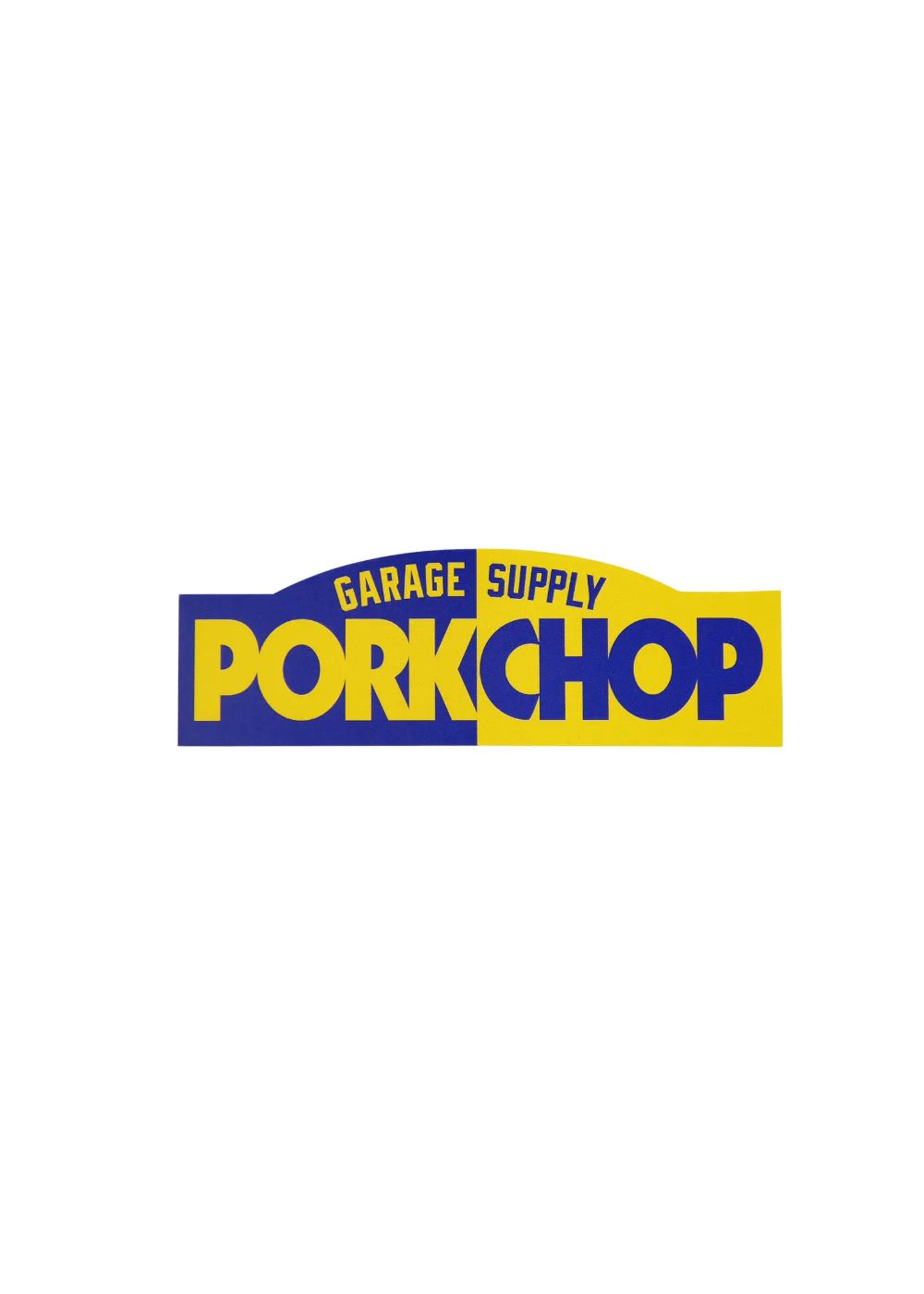 PORKCHOP BLOCK STICKER (BLUE/YELLOW) / ロゴステッカー