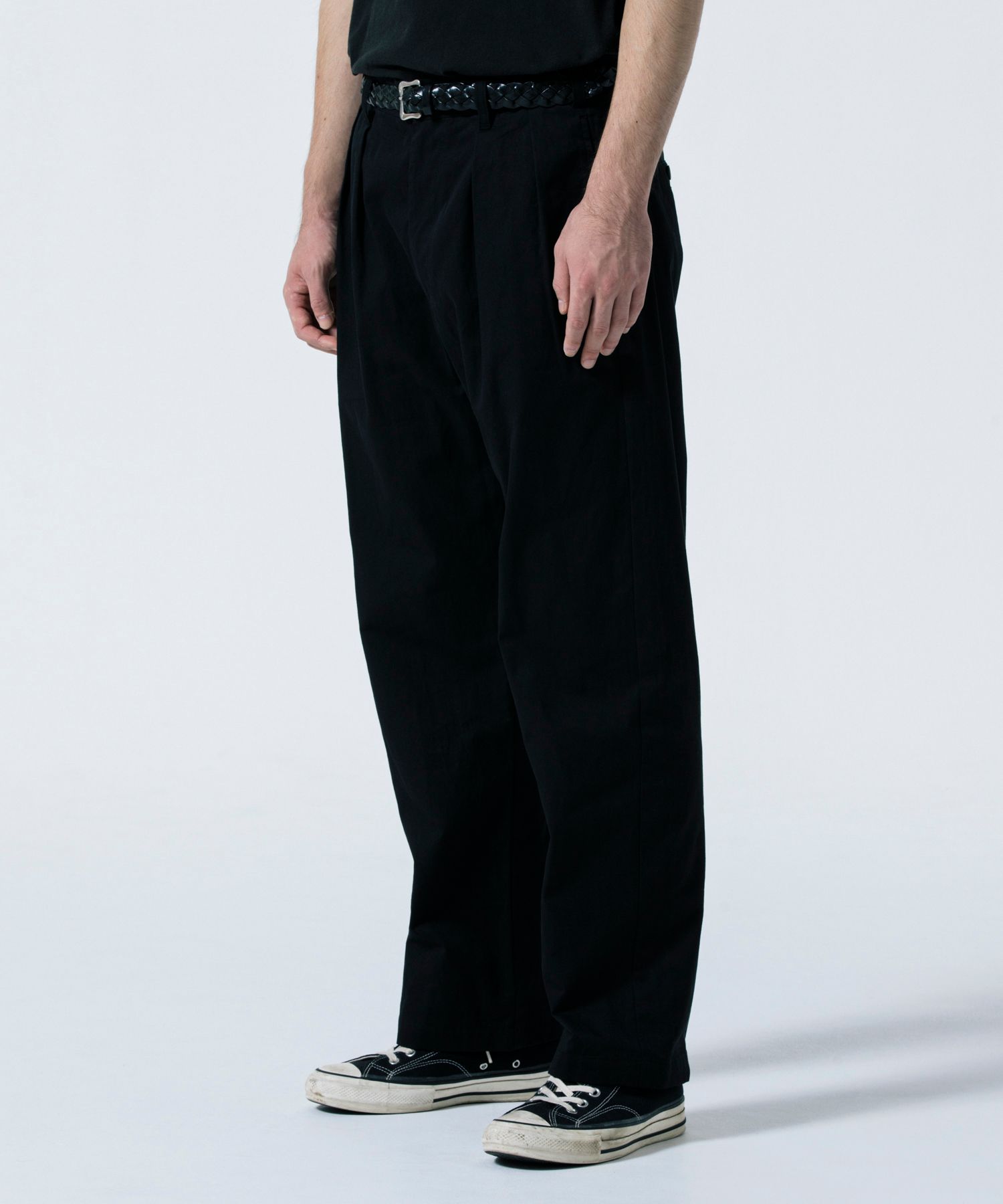 R9 2TAC PANTS (BLACK) / ツータック パンツ