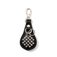 STUDS LEATHER ASSORT KEY RING <TYPE 2 > (BLACK A) / スタッズ レザー キーリング