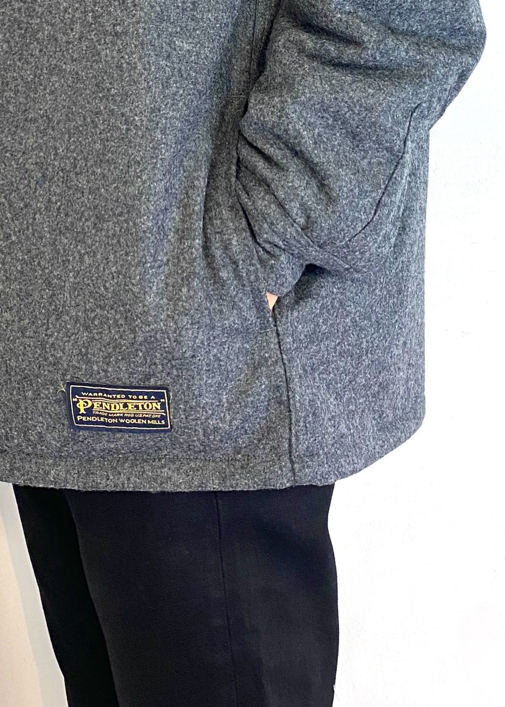 PENDLETON Wool Quiltliner Open Collar SH (GRY) / ペンドルトン コラボ オープンカラー ウール シャツ ジャケット