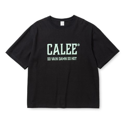 VINTAGE TYPE CALEE NATIONAL LOGO S/S TEE (BLACK) / オリジナル ドロップショルダー ロゴプリント Tシャツ