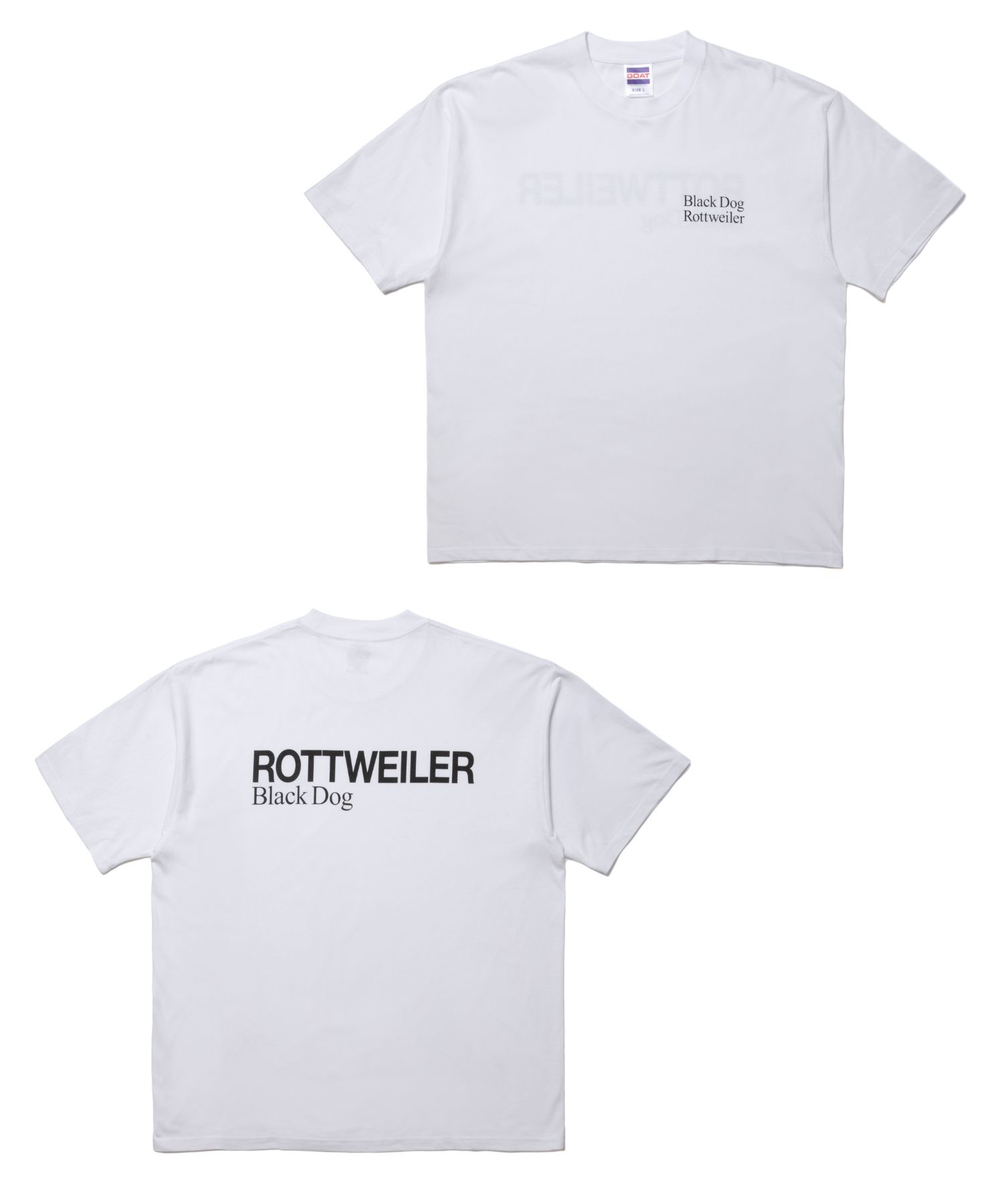 ROTTWEILER - 2 LINE TEE (WHITE) / プリントT | LOOPHOLE