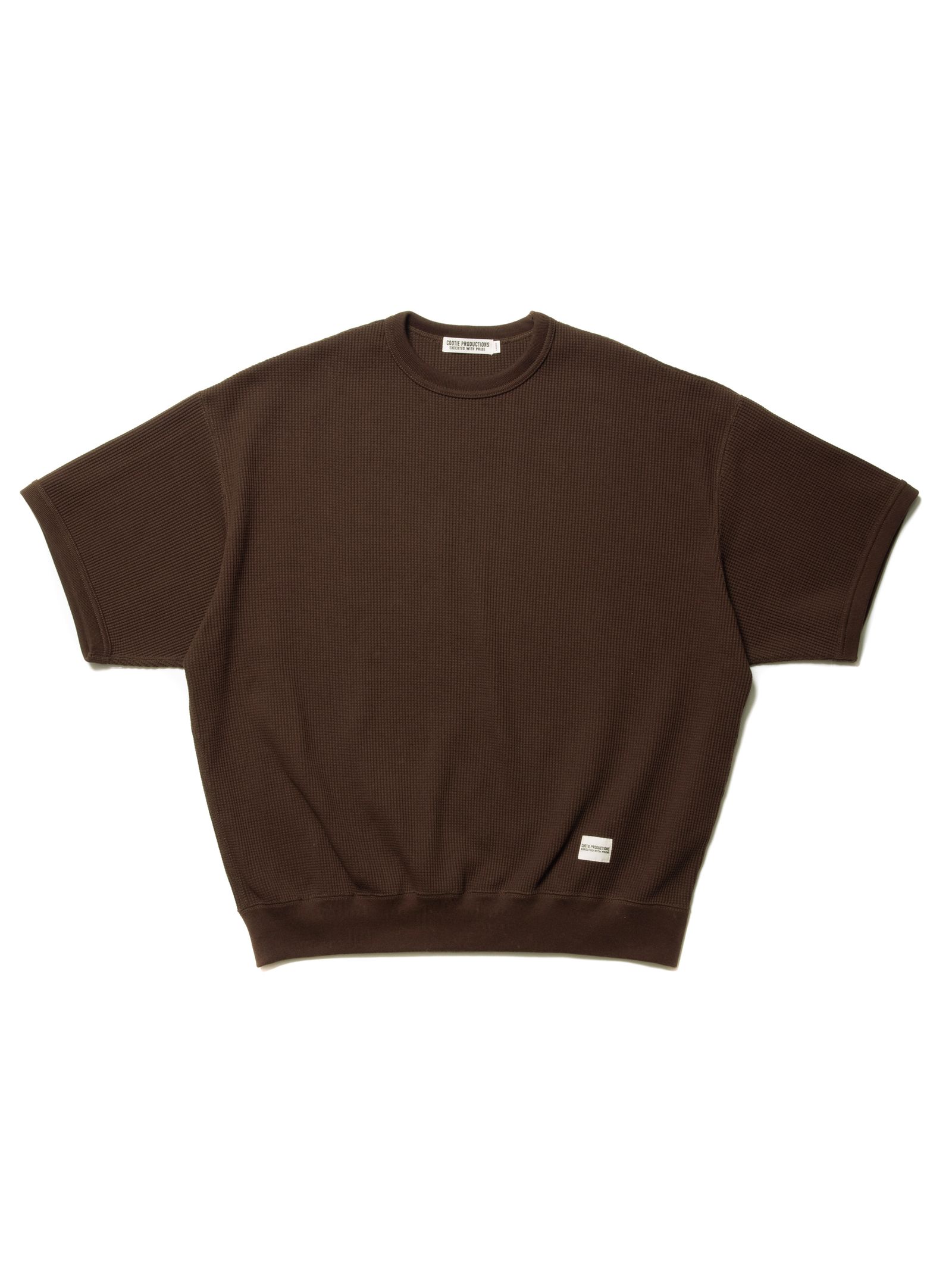 COOTIE PRODUCTIONS - Suvin Waffle S/S Crew (BROWN