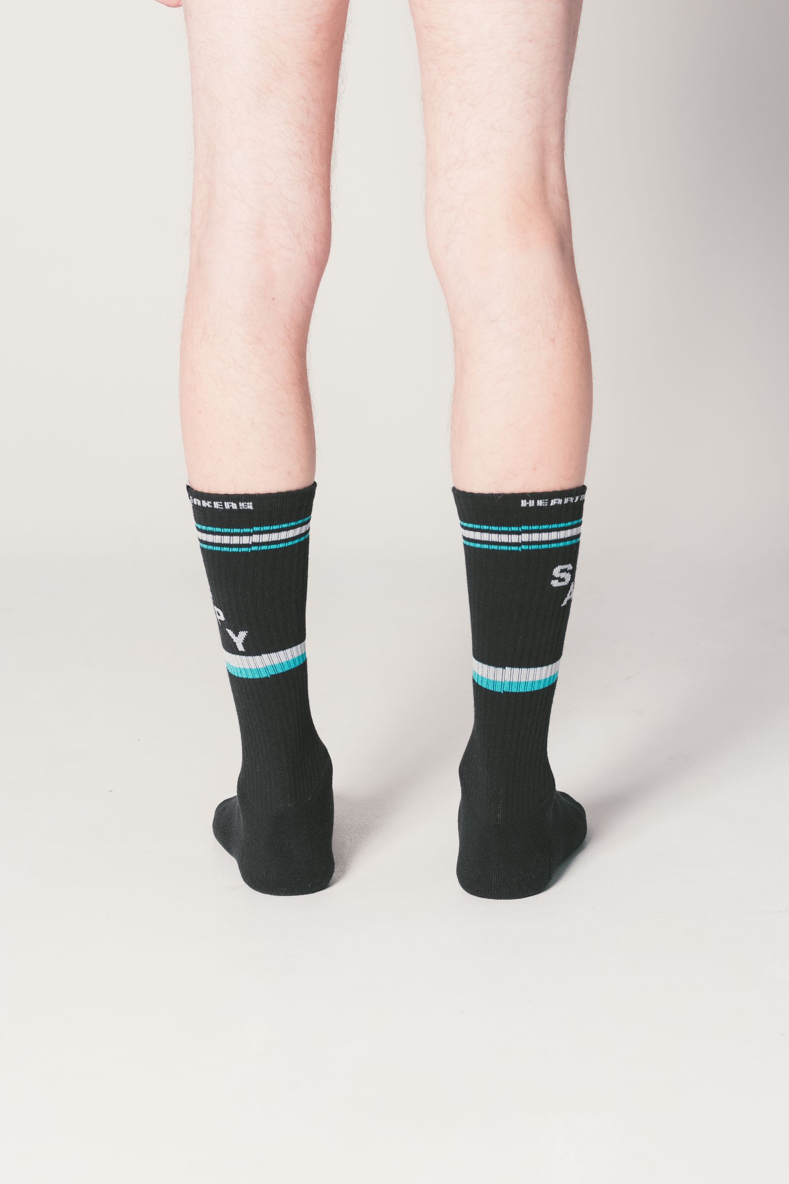 【ラスト1点】2 Pcs JACQUARD SOCKS "LARRY" (ORANGE) / 2パック ラインソックス